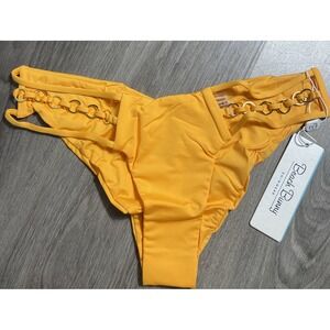 Beach Bunny Ireland Ring Skimpy Bottom In‎ Sole Orange Bikini Summer Swim NEW 14